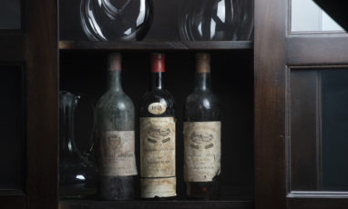 old bottles of pessac leognan's wine